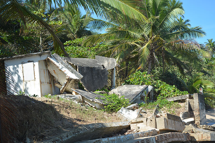 Home destroyed by hurricane